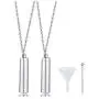VNOX Pack of 2/3/4/5 -Unisex Customize Memorial Keepsake Stainless Steel Cylinder Cremation Ashes Necklace VNOX Pack of 2/3/4/5 -Unisex Customize Memorial Keepsake Stainless Steel Cylinder Cremation Ashes Necklace