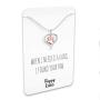 Dog Paw Necklace – Heart Shaped Paw Pendant for Women – Cute Dog Lover Charm with Message Card
