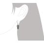 Sterling Silver Abalone Shell Slipper Flip Flop Dangle Earrings