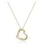 18k Yellow Gold Plated Sterling Silver Open Heart Pendant Necklace, 18'' 18k Yellow Gold Plated Sterling Silver Open Heart Pendant Necklace, 18''