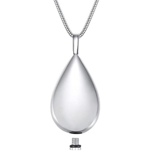 Love Infinity Memorial Teardrop Keepsake Ashes Necklace Urn Pendant Cremation Memorial Jewelry