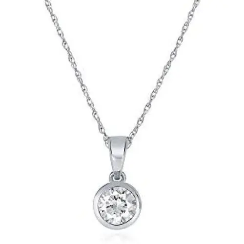 La Joya 1/4-1 Carat Total Weight (cttw) Certified Lab Grown Diamond Pendant Necklace - Solid 14k White Or Yellow Gold Bezel Setting With Adjustable Chain - GH Color And VS/SI Clarity Up Diamonds La Joya 1/4-1 Carat Total Weight (cttw) Certified Lab Grown Diamond Pendant Necklace - Solid 14k White Or Yellow Gold Bezel Setting With Adjustable Chain - GH Color And VS/SI Clarity Up Diamonds
