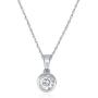 La Joya 1/4-1 Carat Total Weight (cttw) Certified Lab Grown Diamond Pendant Necklace - Solid 14k White Or Yellow Gold Bezel Setting With Adjustable Chain - GH Color And VS/SI Clarity Up Diamonds