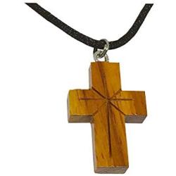 Zero Gravity Hawaii Large Hawaiian Jewelry Koa Wood Cross Pendant Necklace