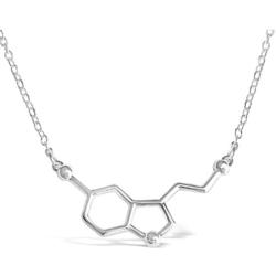 3pcs Happiness Serotonin Molecule Necklace Science Jewelry Ideal Necklaces for Teacher, Professor, Chemistry Grad, and Science Lovers