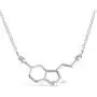 3pcs Happiness Serotonin Molecule Necklace Science Jewelry Ideal Necklaces for Teacher, Professor, Chemistry Grad, and Science Lovers 3pcs Happiness Serotonin Molecule Necklace Science Jewelry Ideal Necklaces for Teacher, Professor, Chemistry Grad, and Science Lovers