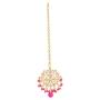 Jwellmart Womens Diva Collection White Kundan Stone Faux Pearl Rani Haar Necklace Earrings Set