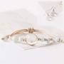 Dandelion Dangle Earrings and Bracelet Rope Weave Adjustable Natural Dried Dandelion Seed Flower Jewelry for Women Girls