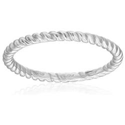 STONIQUE CREATIONS 925 Sterling Silver Ring 2mm, Celtic Knot Rope Infinity Wedding Band Ring