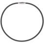 Baseball Necklace [Titanium ION Series] Power / Energy for Sports - Thick [Black] Silicone / Rubber Cord and Magnetic Clasp] for Softball, Health Benefits [for Men & Boys]
