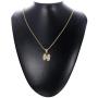 Fiasaso 14K Gold Plated A-Z Letter Necklace for Men Women CZ Bubble Initial Pendant Hip Hop Necklace Rope Chain 23''