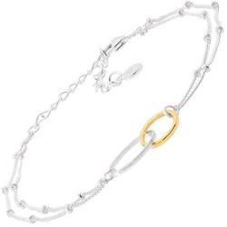 Silpada Pagosa Circle Linking Station Bracelet in 18K Gold-Plated Sterling Silver, 7.5'' + 2''