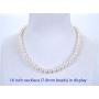 Natural AAA Quality Round White Cultured Freshwater Pearl Necklace Jewelry for Women Girls Anniversary Birthday Mother Christmas Gifts