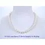 Natural AAA Quality Round White Cultured Freshwater Pearl Necklace Jewelry for Women Girls Anniversary Birthday Mother Christmas Gifts