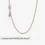 Pandora Jewelry Classic Cable Chain Pandora Rose with Sterling Silver Necklace Pandora Jewelry Classic Cable Chain Pandora Rose with Sterling Silver Necklace