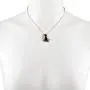 Lux Accessories Burnished Gold Tone Black Cat Crescent Moon Pendant Necklace