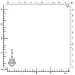 Silvershake Natural Moonstone White Gold Plated 925 Sterling Silver Celtic Knot Drop Solitaire Pendant
