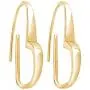 Open Heart Dangle Earrings in 14k Gold Plated 925 Sterling Silver For Women