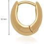 Highstreet Sterling Silver plated polished Huggie earrings for women | Light and easy to wear| Hypoallergenic | hinge hoop