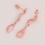 CiNily Opal Dangle Drop Earrings White Gold or Rose Gold Plated Opal Jewelry for Women Girls Wedding Earrings