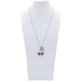 CONTROSE Jewelry Red Cherry Skull Necklace with Pendant (28'' necklace - 316L Stainless Steel)