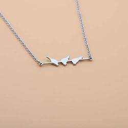 AKTAP Bird Necklace Birds on a Branch Necklace Three Little Birds Inspired Love Bird Jewelry