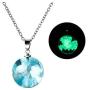 Blue Sky White Clouds Luminous Resin Transparent Ball Pendant Necklace Creative Funny Jewelry for Women Men Gift