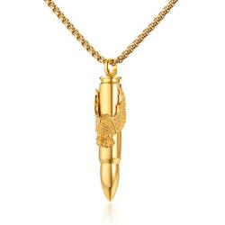 The Eagle Bullet Shape Pendant Necklace for Men