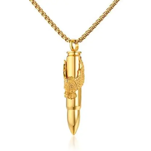 The Eagle Bullet Shape Pendant Necklace for Men The Eagle Bullet Shape Pendant Necklace for Men
