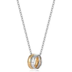 SOYOKO Engraved Gold Tone The One Ring Pendant Necklace for Lord of The Ring Fans Cosplay Costume Jewelry