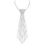 SP Sophia Collection Womens Sparkling Rhinestone Tie Inspired Drop Necklace with Cascading V Designs