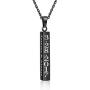 Love Jewelry Personalized Couple Stainless Steel Necklace Engraved Initial Name Vertical Bar Necklace Birthday Gift