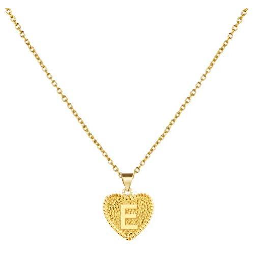 YANCHUN Gold Initial Necklace for Women Heart Pendant Initial Letter Necklaces Alphabet Monogram Necklaces for Girls Jewelry Gift