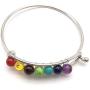 xinpeng Women 7 Chakra Natural Stones Gemstone Crystals Pendant Beads Yoga Reiki Healing Energy Balancing Necklace Copper Bracelets Dangle Hook Earrings Jewelry Set