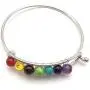 xinpeng Women 7 Chakra Natural Stones Gemstone Crystals Pendant Beads Yoga Reiki Healing Energy Balancing Necklace Copper Bracelets Dangle Hook Earrings Jewelry Set