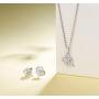 FANCIME 925 Sterling Silver Star Heart Small Stud Earrings/Pendant Necklace Cute Tiny Charm Earrings High Polished Dainty Fine Jewelry Set Gifts for Mom Women Teen Girls