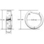 SolidSilver - Sterling Silver Huggie Hoop Earrings with Round Dainty Crystal Clear CZ