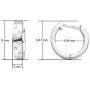 SolidSilver - Sterling Silver Huggie Hoop Earrings with Round Dainty Crystal Clear CZ