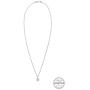 ELLI BY JULIE & GRACE Sterling Silver Swarovski Crystal Solitaire Pendant Necklace, 925 Sterling Silver Necklace for Women, Silver Chains for Women, Length 17.7 inch, Jewelry for Women