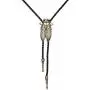 COOLLA Bolo tie- Handmade Western Cowboy Black Vintage Cicada Pendant for Women,Men
