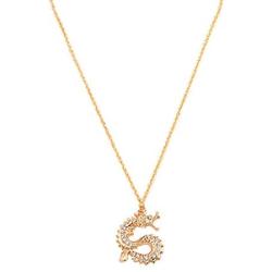 Chinese Dragon Necklace Pendant Dainty Rhinestone Dragon Necklace for Women Girls Halloween Domineering Neck Jewelry Gift
