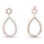 14k Gold Plated 925 Sterling Silver Round Cut White Cubic Zirconia Teardrop Drop Dangle Earrings Delicate Jewelry For Womens