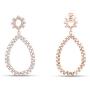 14k Gold Plated 925 Sterling Silver Round Cut White Cubic Zirconia Teardrop Drop Dangle Earrings Delicate Jewelry For Womens