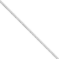 White Gold Plated 3mm 4mm Solid Sterling Silver .925 Cuban Curb Link Chain Necklace