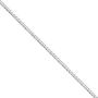 White Gold Plated 3mm 4mm Solid Sterling Silver .925 Cuban Curb Link Chain Necklace