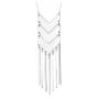 HUIMEI Chevron Three V Shaped Long Chain Pendant Necklace with Tassel