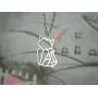 La Menagerie Cat Silver Origami Jewelry - Silver Geometric Chain Necklace – 925 Sterling Plated Silver Necklace for Women & Girls – Stylish Cat Pendant Necklace La Menagerie Cat Silver Origami Jewelry - Silver Geometric Chain Necklace – 925 Sterling Plated Silver Necklace for Women & Girls – Stylish Cat Pendant Necklace