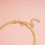 Reoxvo 18K Gold Chain Necklaces for Women | Flat Herringbone Snake Chain Necklace(5mm)