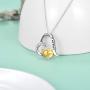 Sterling Silver Rabbit Butterfly Turtle Fox Necklace Heart Pendant Forever in My Heart Necklace for Women Girls Friends