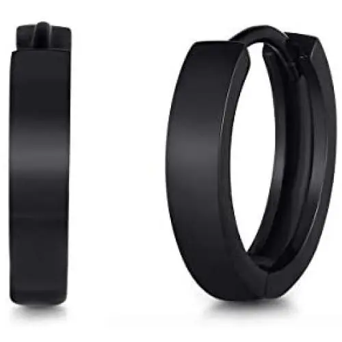 T400 925 Sterling Silver Black Small Tiny Hoop Earrings Unisex Gift for Men Women 13 16 mm T400 925 Sterling Silver Black Small Tiny Hoop Earrings Unisex Gift for Men Women 13 16 mm